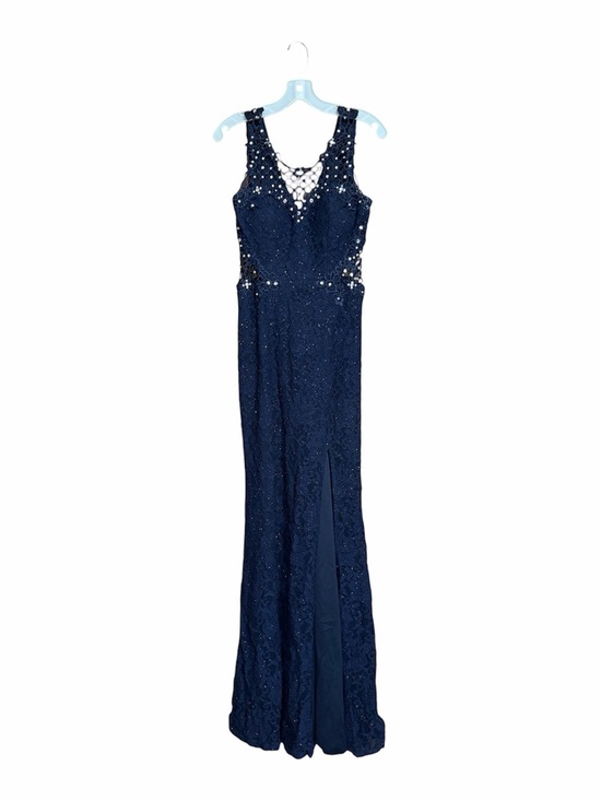 City Triangles Dresses & Skirts - City Triangles | Navy Beaded Lace Maxi Dress | Size 3 | Formal Dress